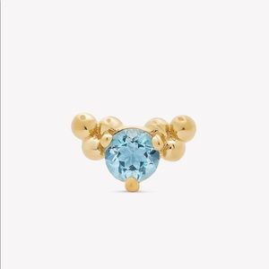 Aquamarine Cluster Curve Piercing Earring ✨